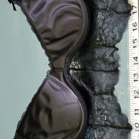Black lace sexy push up bra, size 34B. Good used condition. - Picture 8 of 9